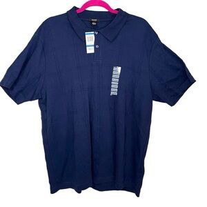 Alfani true navy XL short sleeve polo shirt